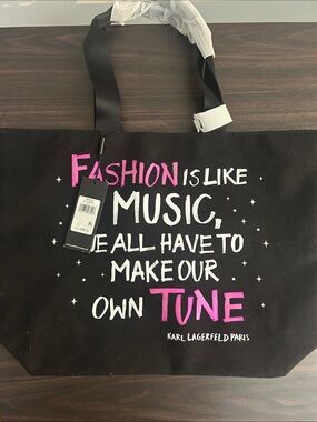 NWT Karl Lagerfield canvas tote bag